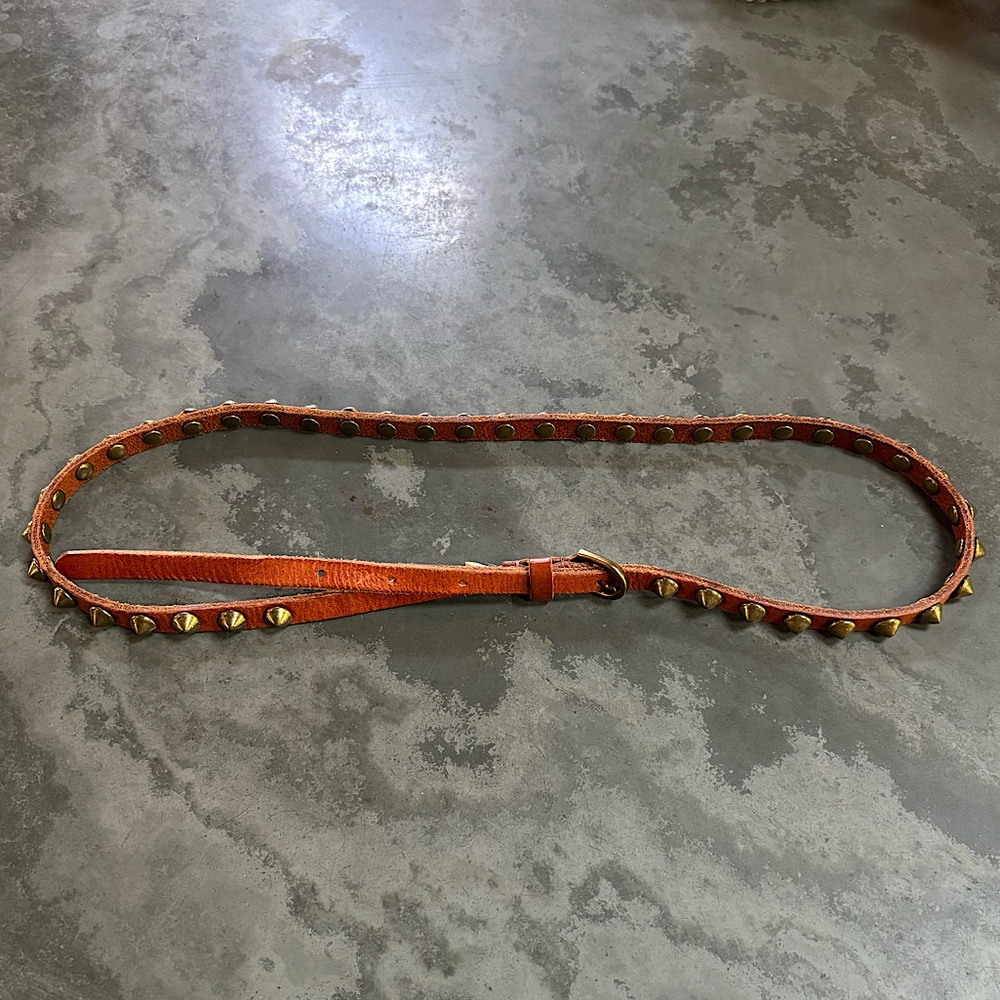Deena & Ozzy Orange Studded Belt